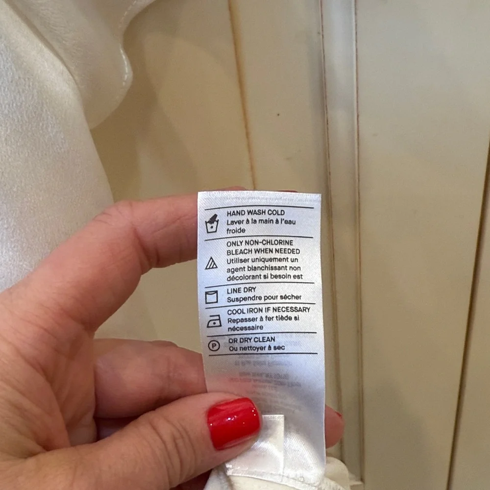 VINCE PEARL COLOR SILK SIZE XS BUTTON DOWN SHORT SLEEVE TOP - Picture 9 of 12